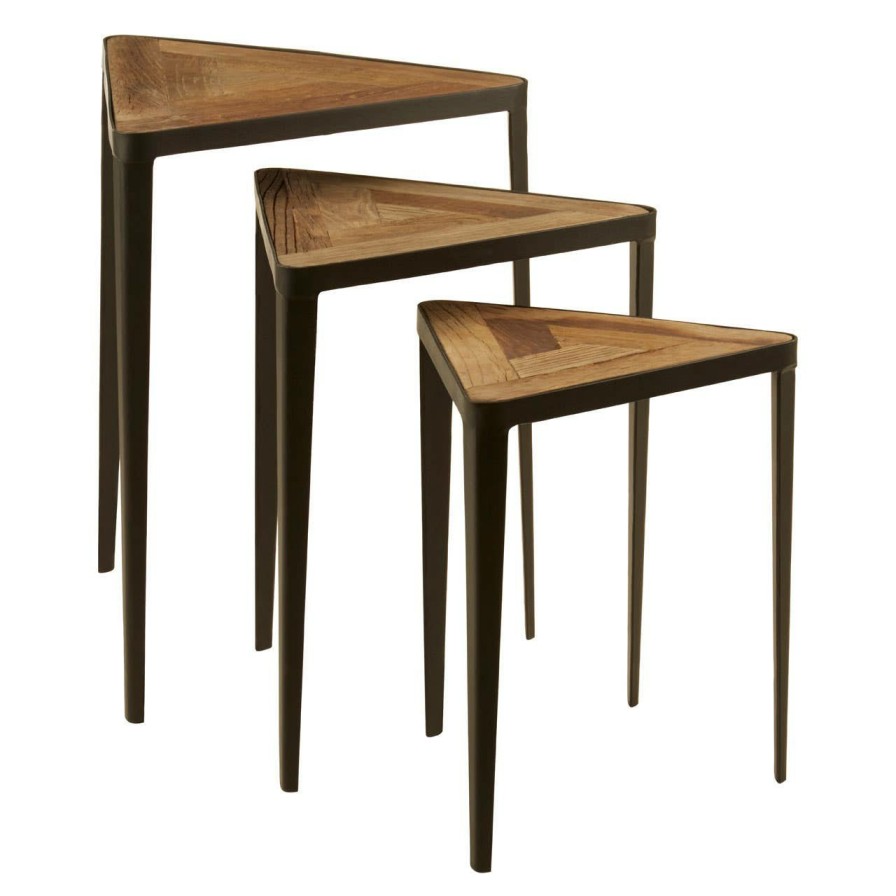 FURNITURE Fifty Five South Nesting Tables | Elmo Set Of 3 Triangular Tables