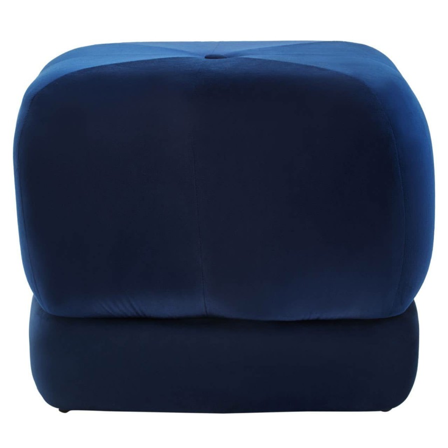 FURNITURE Premier Stools | Kaia Midnight Blue Velvet Stool