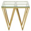 FURNITURE Premier Side Tables | Allure Gold Finish Spike Legs End Table