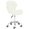 FURNITURE Premier Seating | White Velvet Quilted Home Office Chair