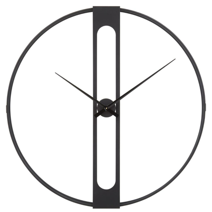 Accessories Fifty Five South Wall Clocks | Beauly Black Dual Ring Wall Clock