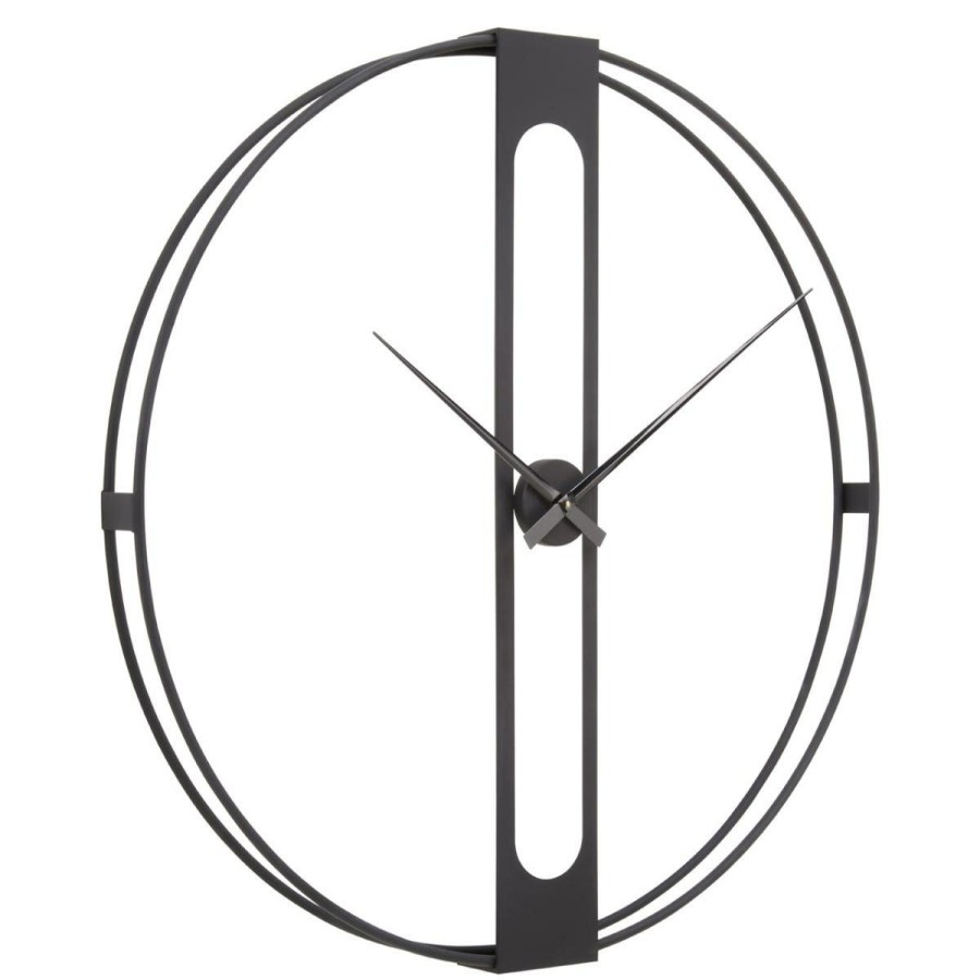 Accessories Fifty Five South Wall Clocks | Beauly Black Dual Ring Wall Clock