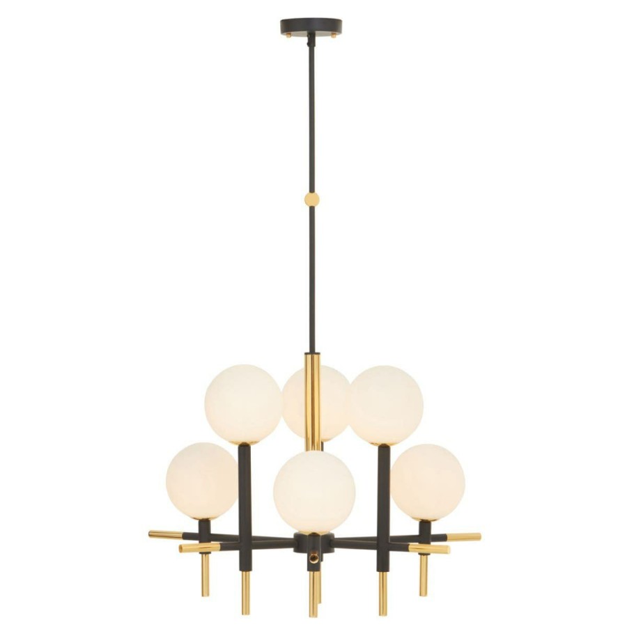 Accessories Fifty Five South Chandeliers | Grosvenor Six Bulb Pendant Light