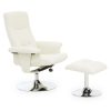 FURNITURE Premier Seating | Denton White Leather Effect Recliner