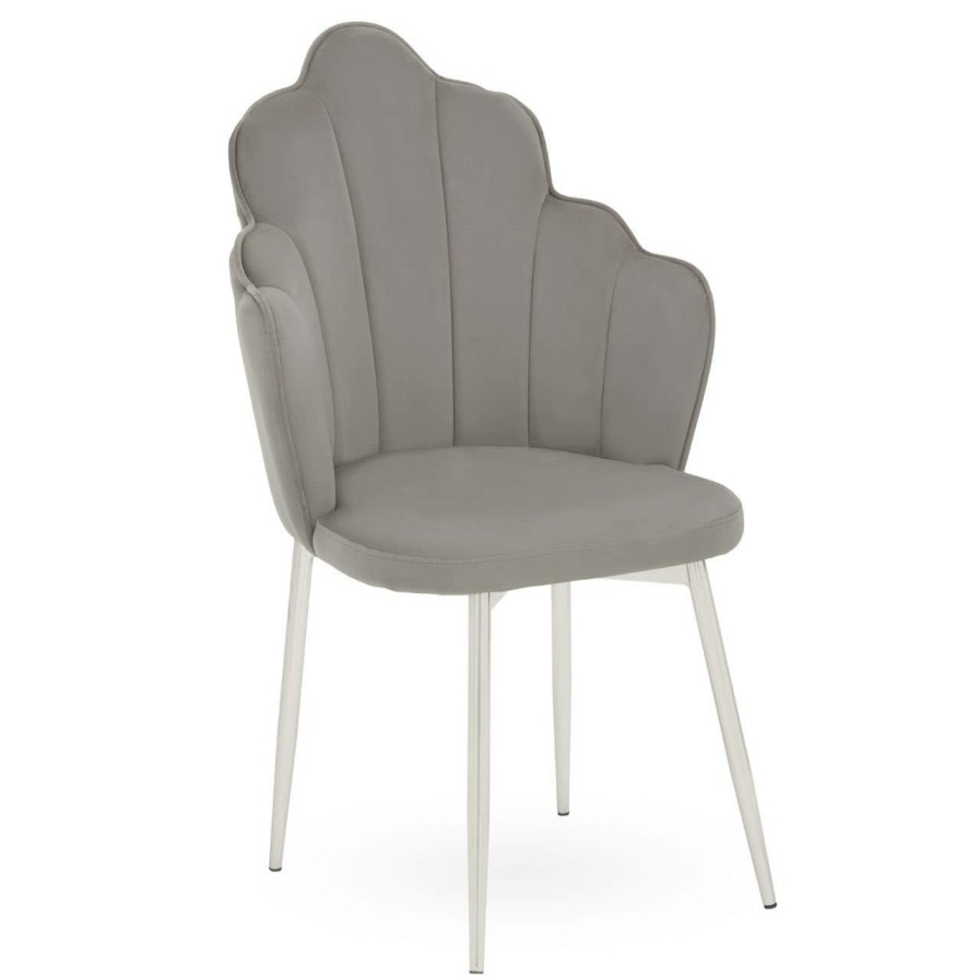 FURNITURE Premier Seating | Tian Grey Velvet Chair