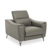 FURNITURE Fifty Five South Seating | Padua Grey Finish Leather Armchair