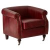 FURNITURE Fifty Five South Seating | Victor Red Leather Armchair