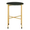 FURNITURE Fifty Five South Side Tables | Templar Large Green Marble Top Side Table