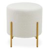 FURNITURE Fifty Five South Seating | Yazmin Stool With Gold Finish Legs