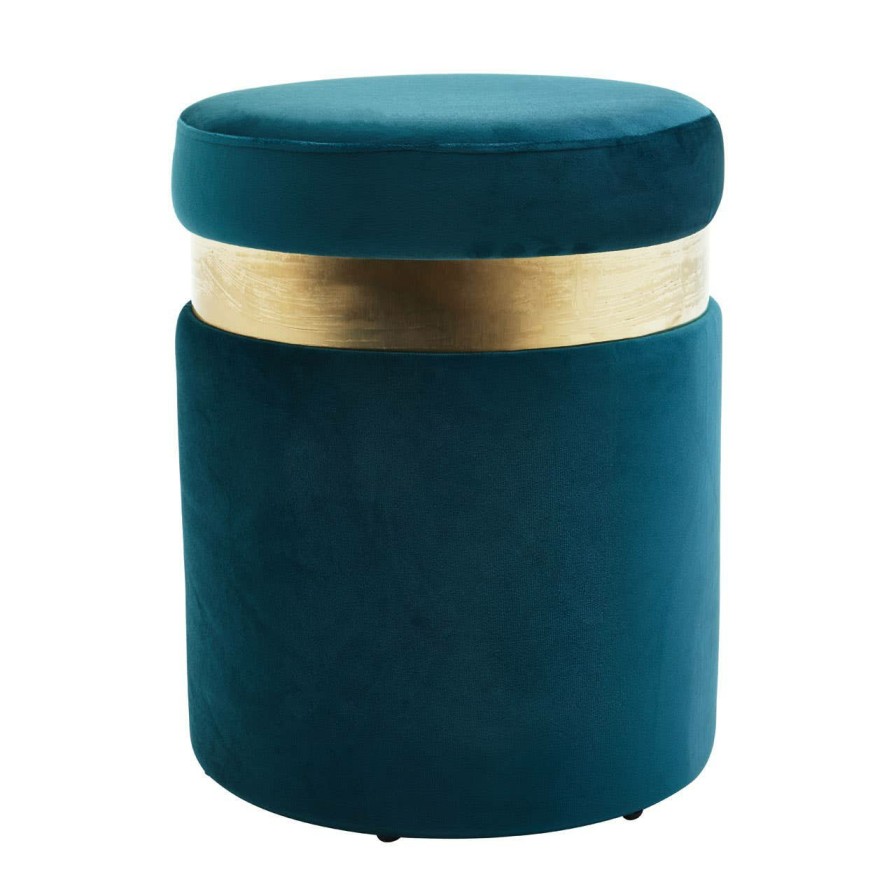 FURNITURE Premier Stools | Kaya Green Velvet Stool