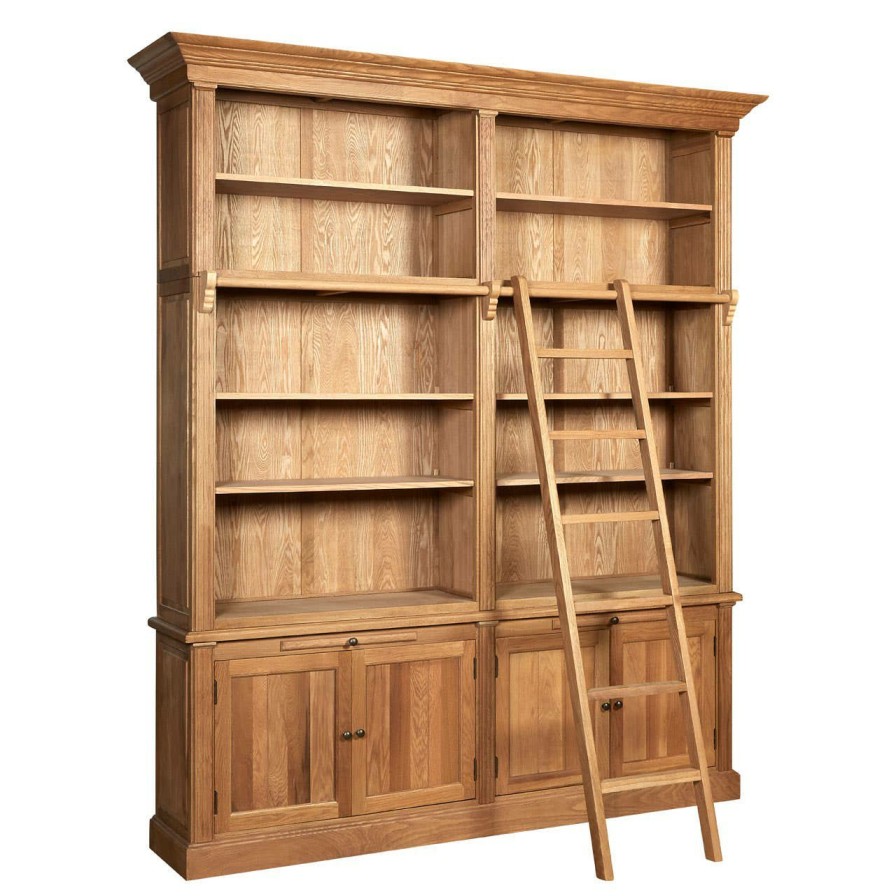 FURNITURE Fifty Five South Storage | Lyon 2 Section Bookcase With Ladder