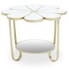 FURNITURE Premier Coffee Tables | Jodie White Top Petal Shape Table