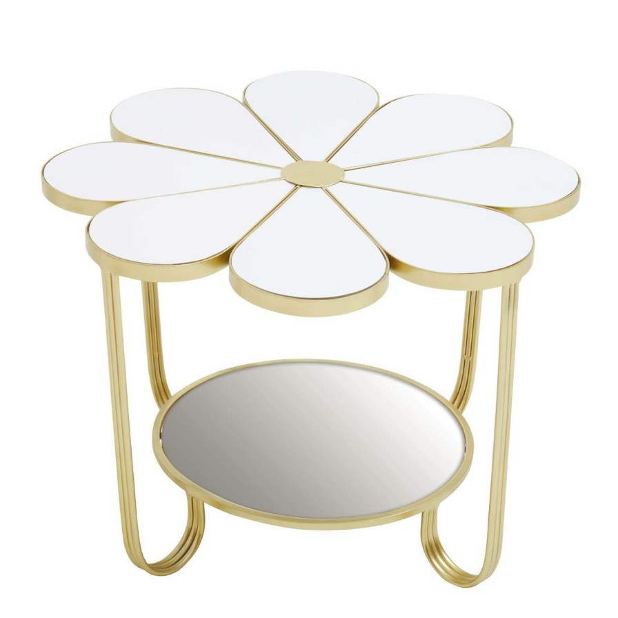 FURNITURE Premier Coffee Tables | Jodie White Top Petal Shape Table