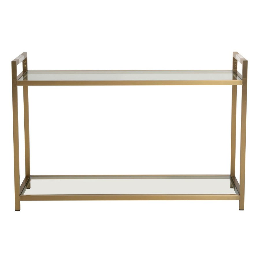 FURNITURE Fifty Five South Console Tables | Vogue Matte Gold Console Table