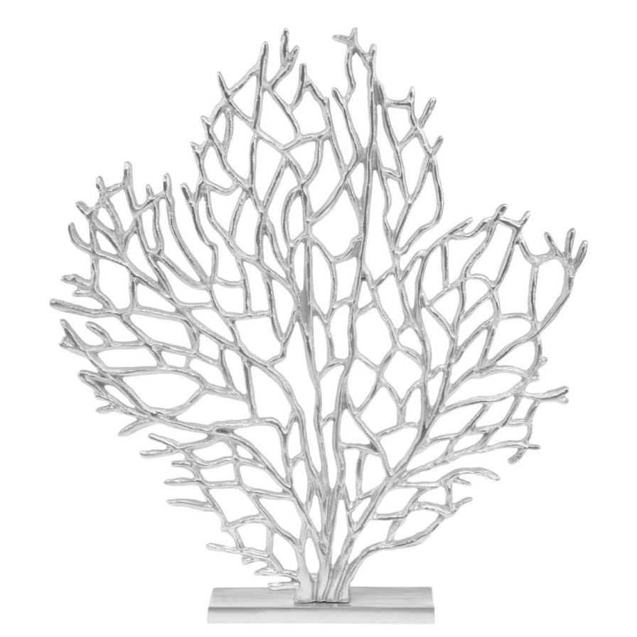 Accessories Fifty Five South Sculptures and Ornaments | Prato Large Silver Nickel Tree Sculpture