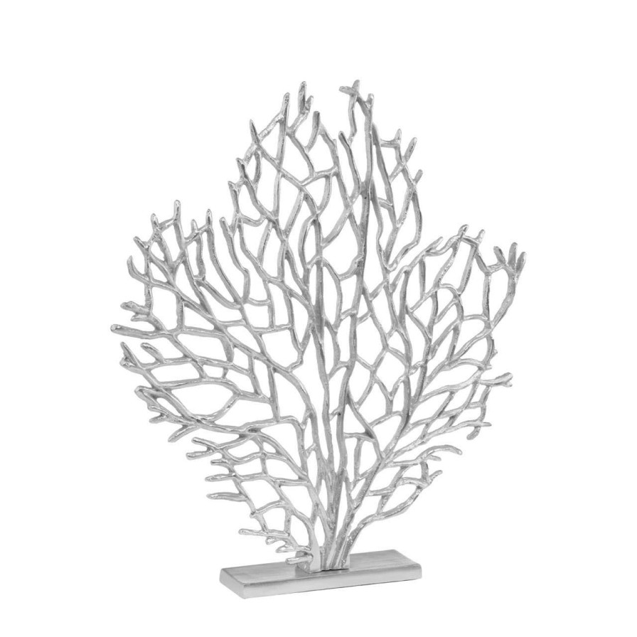 Accessories Fifty Five South Sculptures and Ornaments | Prato Large Silver Nickel Tree Sculpture