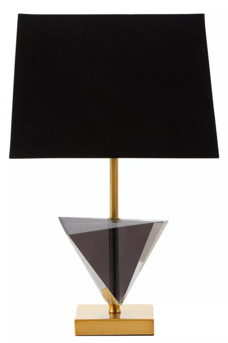 Accessories Premier Table Lamps | Halina Smoked Crystal Table Lamp With Gold Metal