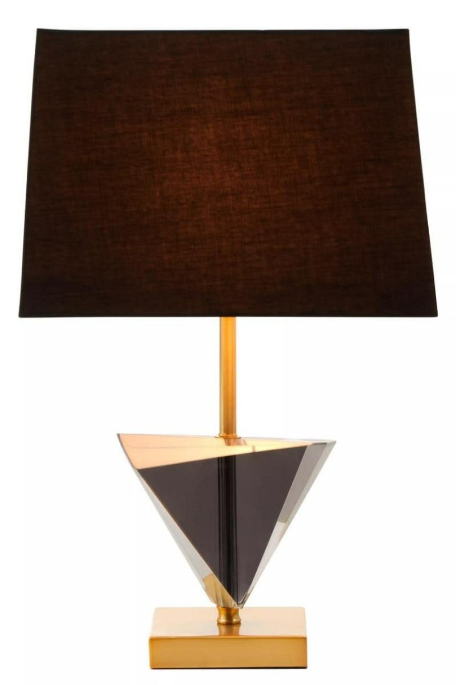 Accessories Premier Table Lamps | Halina Smoked Crystal Table Lamp With Gold Metal