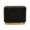 FURNITURE Fifty Five South Stools | Hartford Black Stool With Matte Gold Base