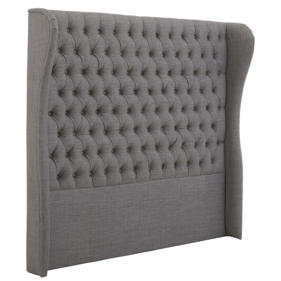 FURNITURE Fifty Five South Beds | Parkside Grey Kingsize Headboard