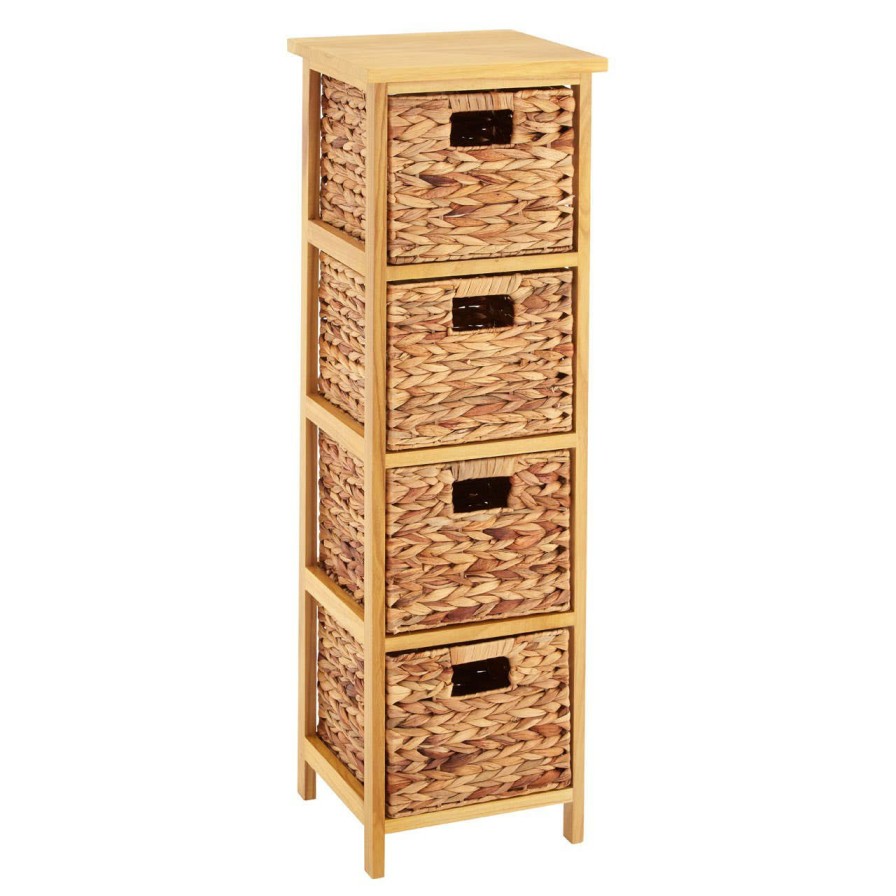 FURNITURE Premier Storage | 4 Basket Drawers Natural Water Storage Unit