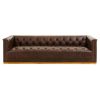 FURNITURE Fifty Five South Seating | King Three Seater Tufted Leather Sofa