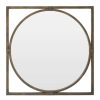 Bathe and Utility Fifty Five South Mirrors | Jair Bronze Metal Frame Square Wall Mirror