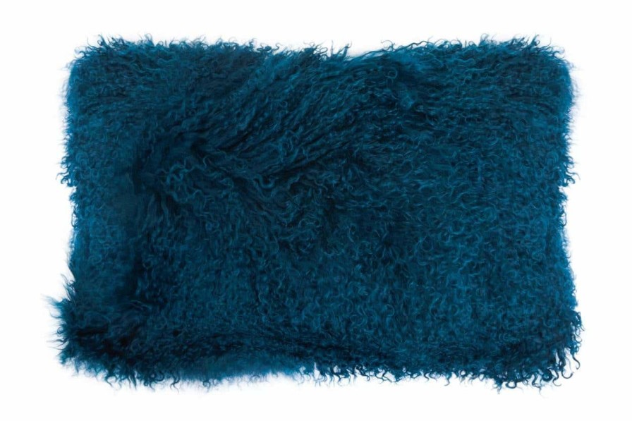 Accessories Bosie Cushions | Bosie Large Teal Mongolian Lamb Fur Cushion