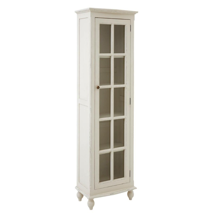 FURNITURE Fifty Five South Storage | Loire 1 Door White Panelled Display Unit