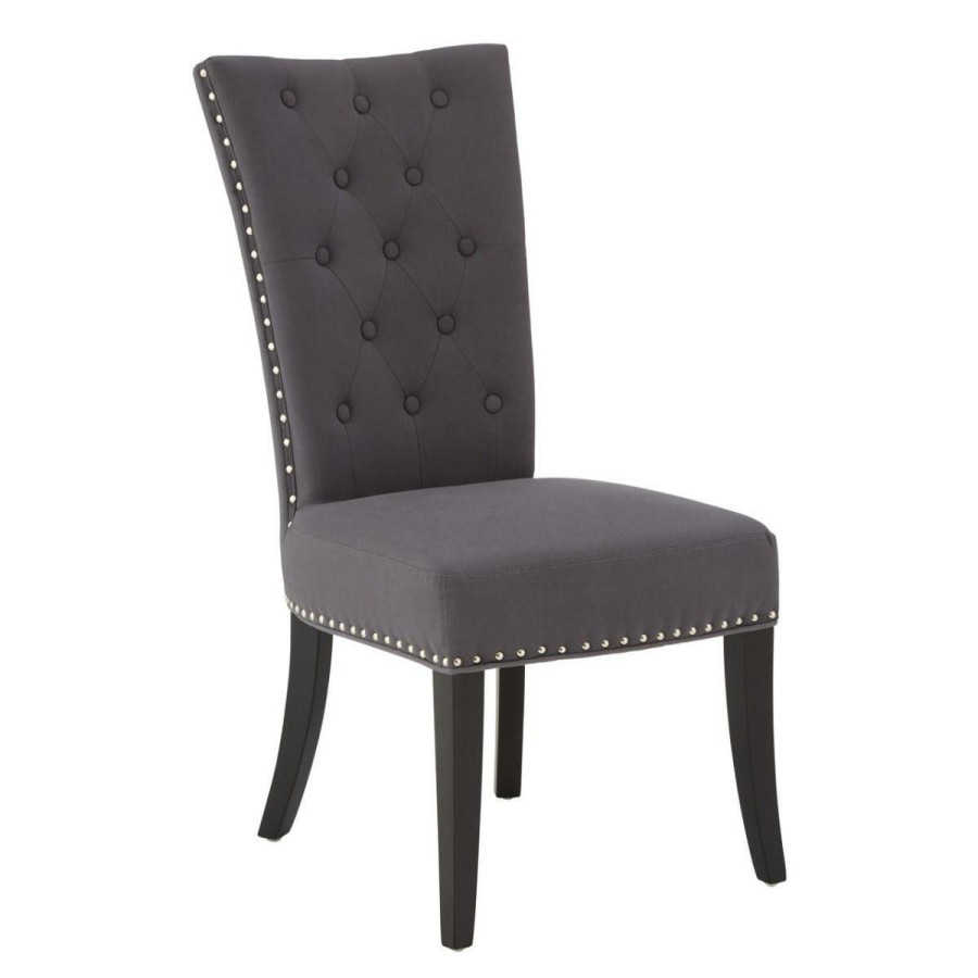 FURNITURE Premier Seating | Regents Park Grey Cotton And Linen Dining Chair