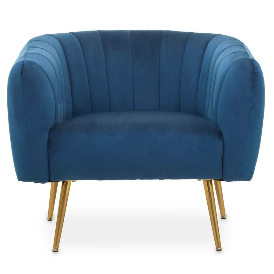 FURNITURE Premier Seating | Larissa Blue Velvet Chair