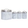 Kitchen and Dining Premier Canisters | 4Pc White Marble Effect Storage Set