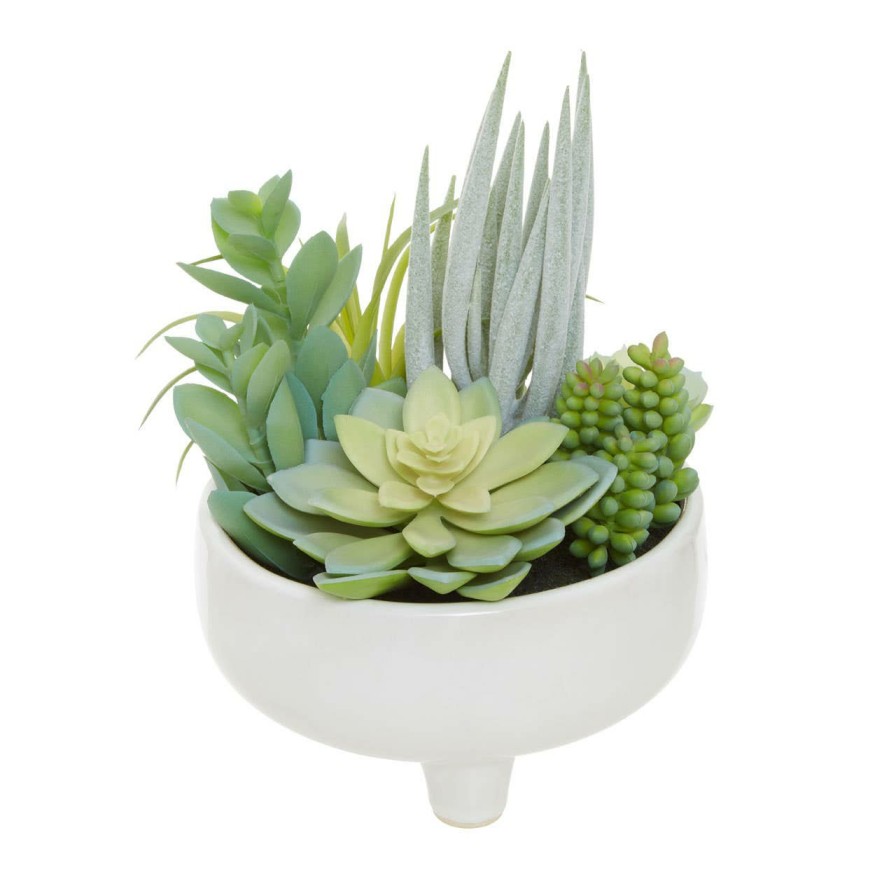 Accessories Fiori Faux Flowers and Plants | Fiori Mixed Succulents In Large Ceramic Pot