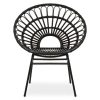 FURNITURE Fifty Five South Seating | Java Black Natural Rattan Flared Back Chair