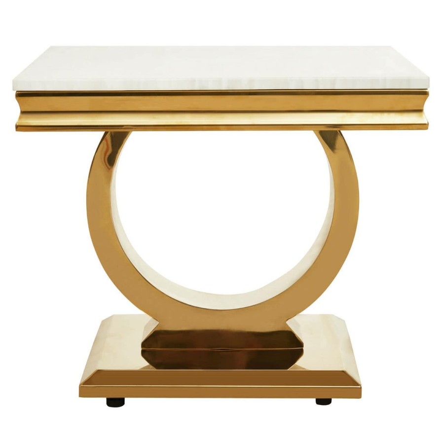 FURNITURE Fifty Five South Side Tables | Moda Ivory White Marble Side Table