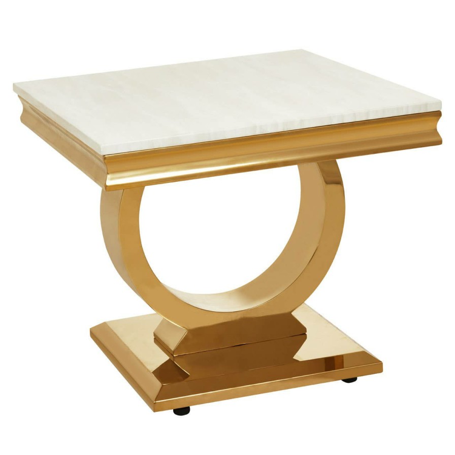 FURNITURE Fifty Five South Side Tables | Moda Ivory White Marble Side Table