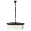 Accessories Fifty Five South Chandeliers | Babylon Black Eight Bulb Crystal Chandelier