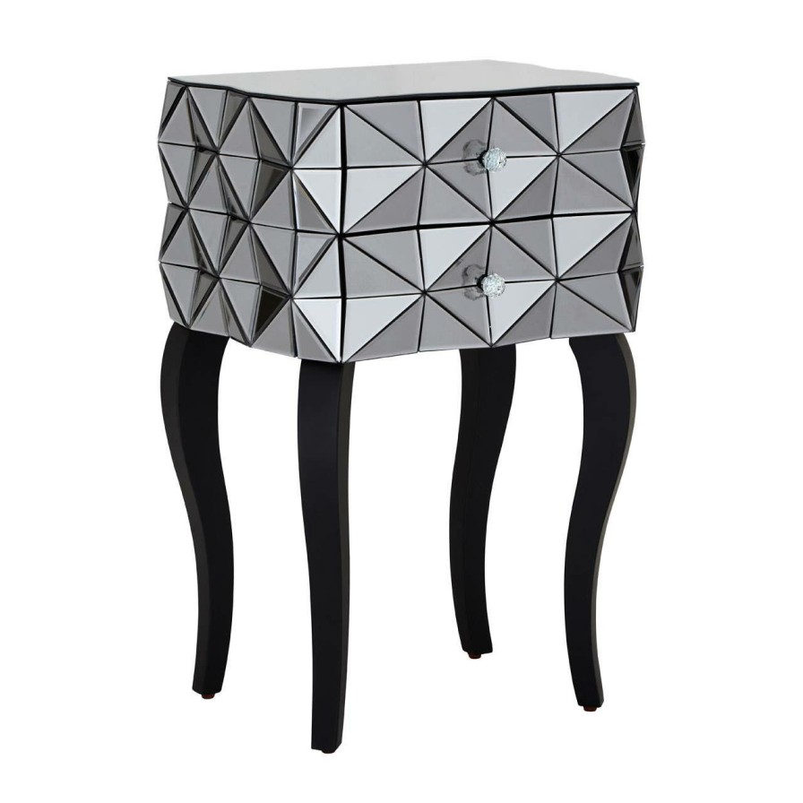 FURNITURE Fifty Five South Bedside Tables | Soho 2 Drawer 3D Side Table