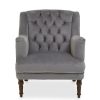 FURNITURE Premier Seating | Lily Grey Velvet Armchair