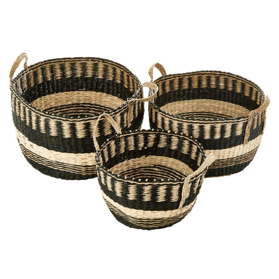 Bathe and Utility Fifty Five South Boxes, Bags and Baskets | Bora Set Of 3 Storage Baskets