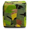 FURNITURE Fifty Five South Seating | Safira Botanical Leather Pouffe