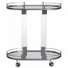 FURNITURE Fifty Five South Bar Carts and Trolleys | Oria Mirrored Trolley With Cool Metallic Frame