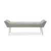 FURNITURE Fifty Five South Seating | Gilden Grey Bench With Angular Base