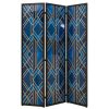 Accessories Fifty Five South Room Dividers | Celina Deco Blue And Gold Room Divider