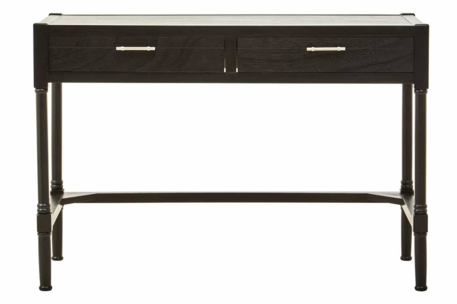 FURNITURE Premier Desks | Heritage Two Drawer Black Finish Desk