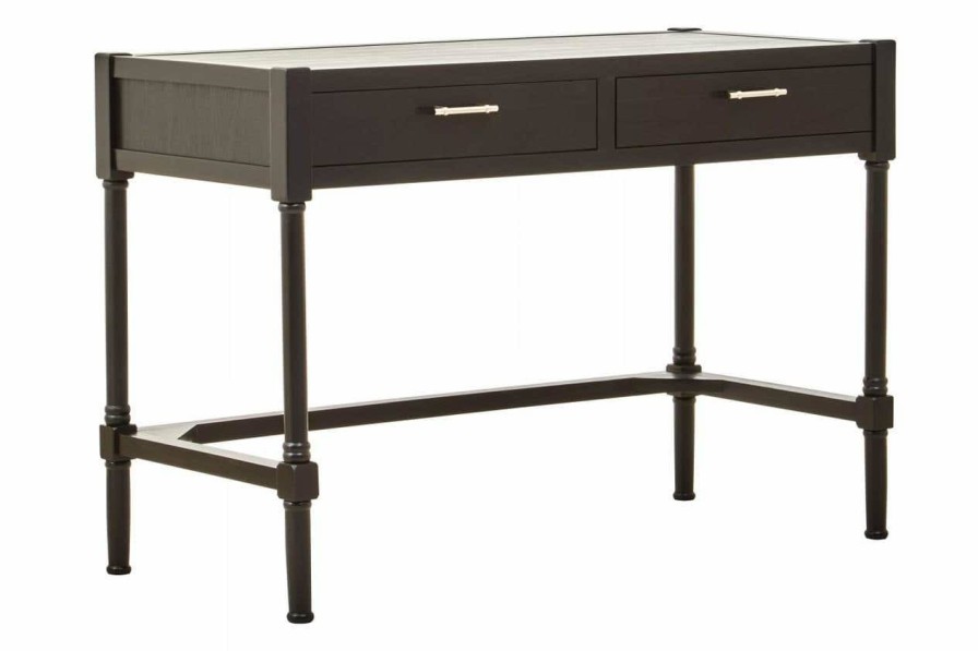 FURNITURE Premier Desks | Heritage Two Drawer Black Finish Desk