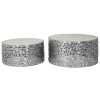 FURNITURE Fifty Five South Side Tables | Templar Set Of 2 Antique Pewter Side Tables