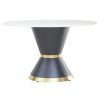 FURNITURE Fifty Five South Dining Tables | Moda Black Faux Marble Dining Table