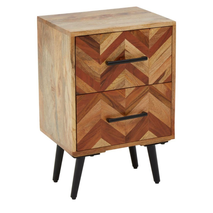 FURNITURE Fifty Five South Chest of Drawers | Boho Two Drawer Mango Wood Chest