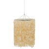 Accessories Fifty Five South Ceiling Lights | Palu Natural And Gold Shade Pendant